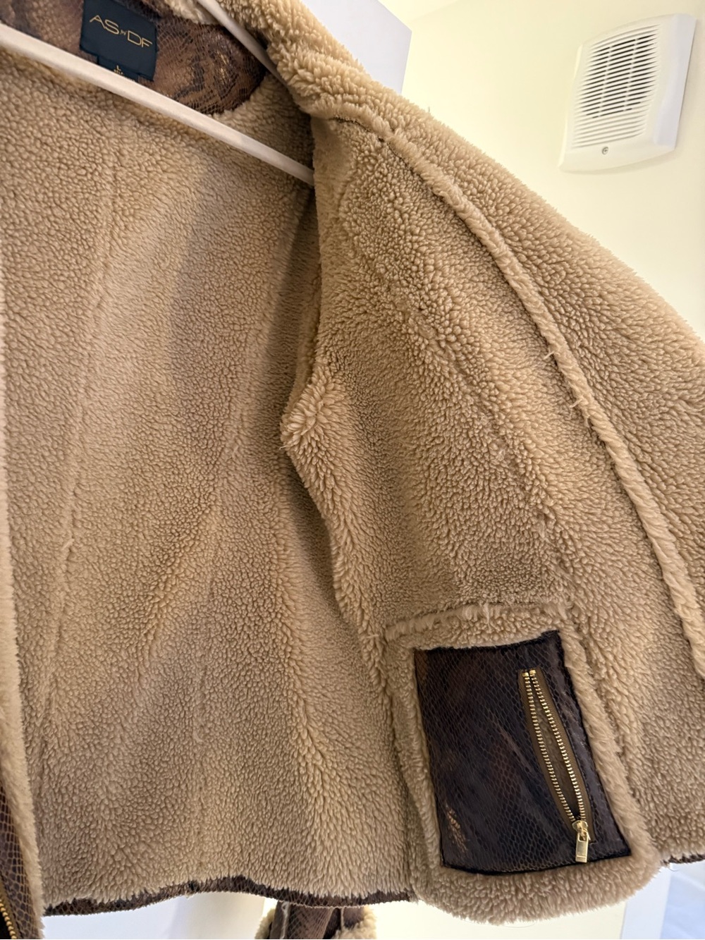 AS by DF Python-Print Faux Shearling Jacket - Picture 11 of 12